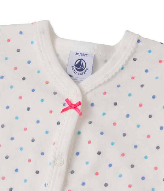 Baby girl's printed sleeper LAIT white/CARMEN red/MULTICO