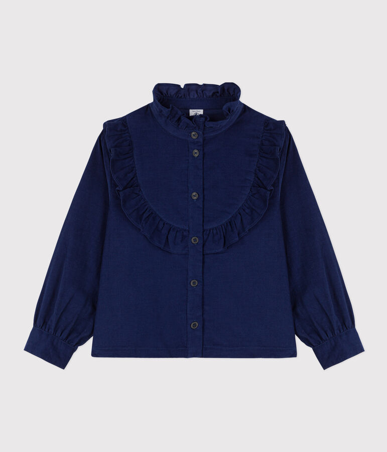 Girls' Velvet Blouse blue