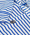 Children's unisex stripy cotton terry hoodie MARSHMALLOW blue/PORCELANA