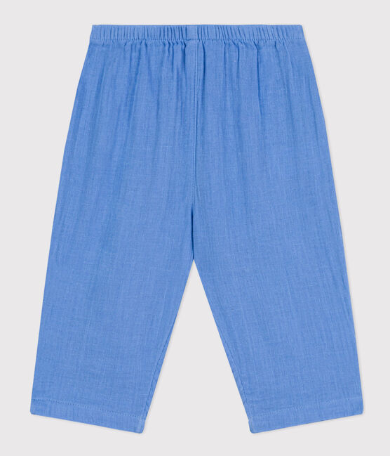 Babies' Cotton Gauze Trousers EDNA blue