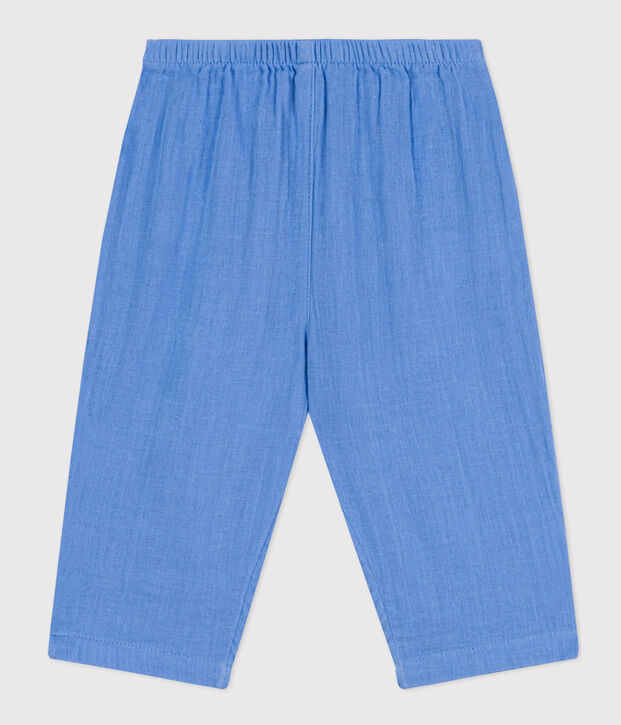 Babies' Cotton Gauze Trousers blue