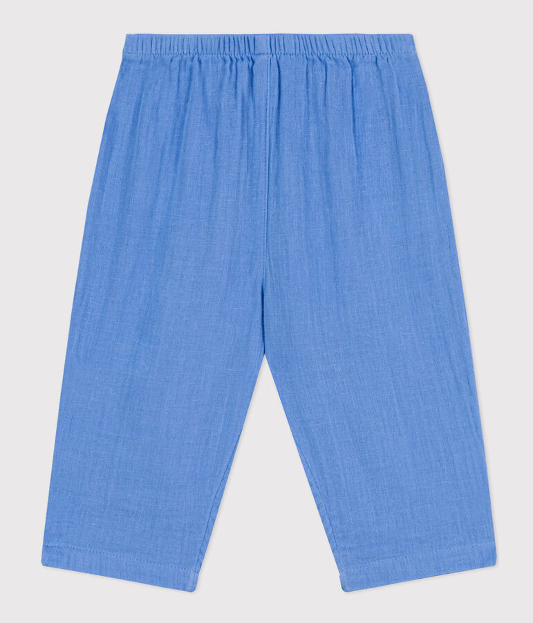 Babies' Cotton Gauze Trousers blue