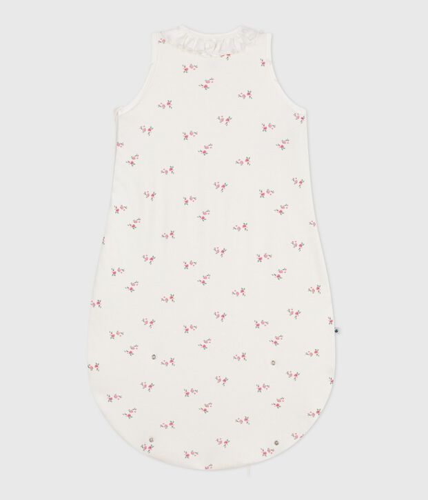 Babies' 1.5 TOG floral-print cotton sleeping bag white/multicolor