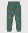 Girls' Printed Jogging Bottoms VALLEE green/MULTICO ecru