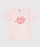 Children's short-sleeved printed cotton T-shirt FLEUR pink