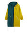 Women's reversible long windbreaker BAMBOO yellow/PINEDE green