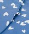 Babies' 2.5 TOG cotton sleeping bag printed with hearts blue/white