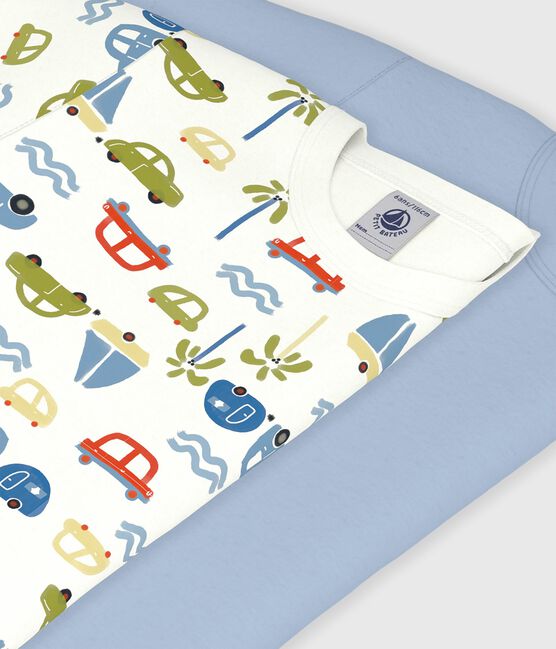 Pack of children's short-sleeved cotton T-shirts with cars variante 1