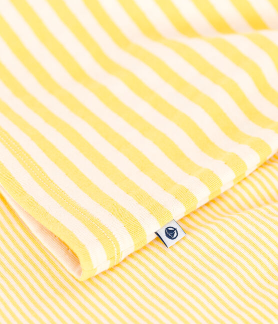 Babies' stripy tube knit pyjamas ORGE /AVALANCHE