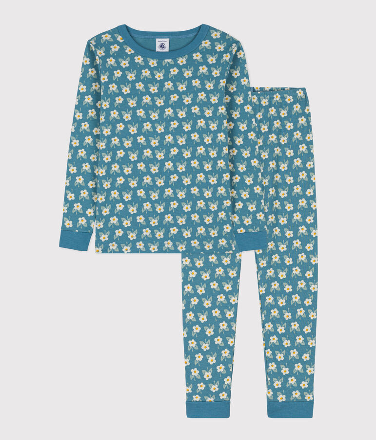Girls' Snugfit Cotton Pyjamas blue/multicolor