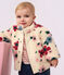 Babies' padded coat in floral print sherpa Ecru/multicolor