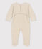Babies' Owl Patterned Velour Sleepsuit MONTELIMAR CHINE beige