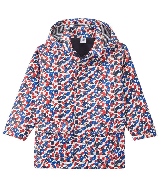 Girl's print raincoat MARSHMALLOW white/MULTICO white