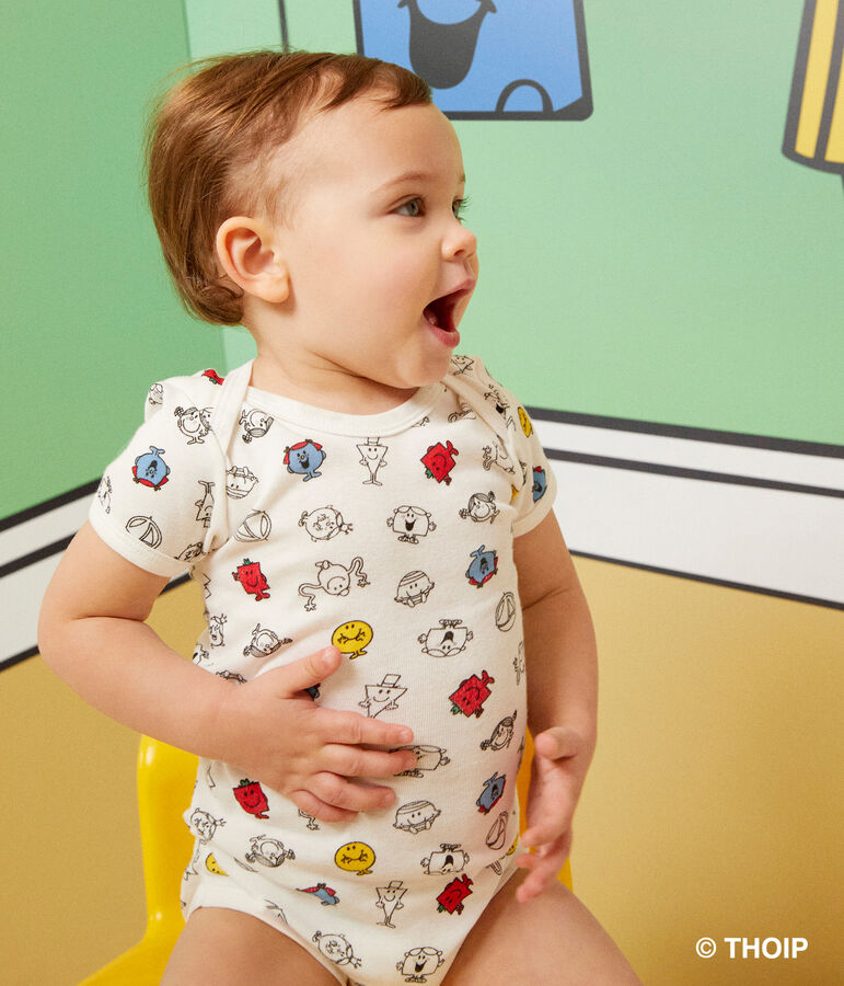 Babies' short-sleeved cotton Mr. Men and Little Miss bodysuits - 3-pack multicolor