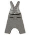 Baby girl's herringbone cotton tubic dungarees CAPECOD grey/MARSHMALLOW white