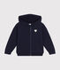 Girls' hooded zip-up fleece sweatshirt