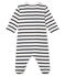 Babies' Ribbed Sleepsuit MARSHMALLOW white/SMOKING blue