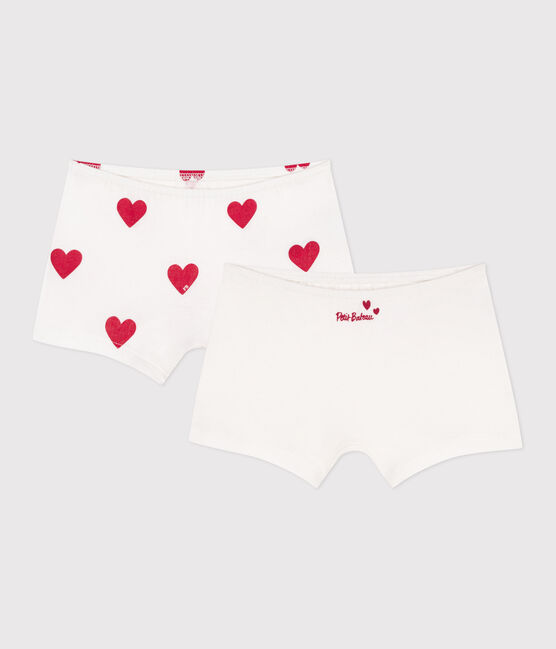Children's heart-print cotton  shorties - 2-pack variante 1