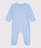 Babies' stripy printed cotton pyjama suit EDNA blue/MARSHMALLOW white