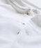 Baby's velour unisex sleepsuit ECUME white