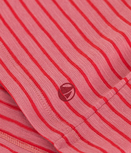 Little girls' short-sleeved jersey t-shirt ROSEWOOD pink/AURORA