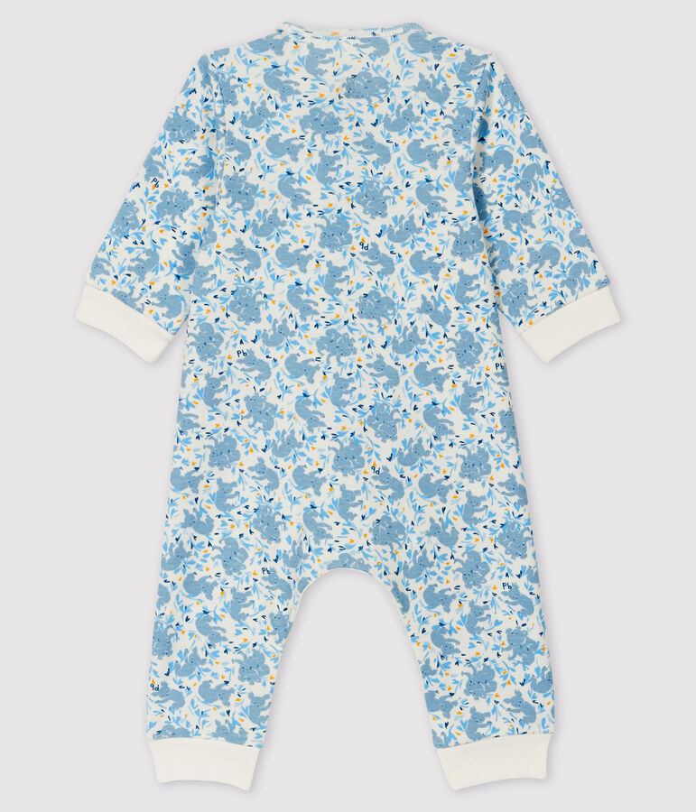 Baby Boys' Ribbed Koala Print Jumpsuit white/multicolor