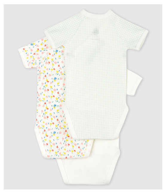 Babies' Short-Sleeved Wrapover Organic Cotton Bodysuits - 3-Pack variante 1