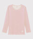 Girls' Pinstriped Long-Sleeved Wool and Cotton T-Shirt