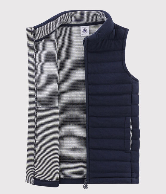 Unisex Children's Quilted Tube Knit Jacket SMOKING blue