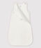 Babies' White Organic Cotton Tube Knit Sleeping Bag MARSHMALLOW white/MULTICO white