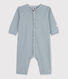 Babies' Footless Pinstriped Cotton Sleepsuit