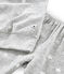 Girls' Velour Pyjamas BELUGA grey/MARSHMALLOW white
