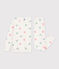 Children's cotton terry pyjamas with hearts Ecru/multicolor