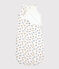 Babies' Panther Patterned Organic Cotton Sleeping Bag MARSHMALLOW white/MULTICO white