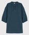 Girls' Long-Sleeved Cotton Gauze Dress DUCKY