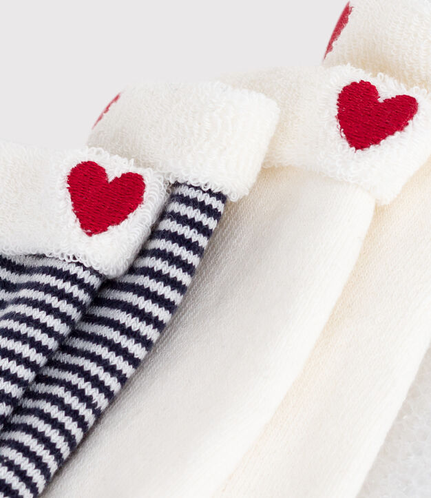 Pack of babies' embroidered cotton socks multicolor