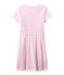 SHORT SLEEVE DRESS MARSHMALLOW white/BABYLONE pink