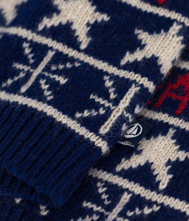 Baby knitted cardigan blue/multicolor