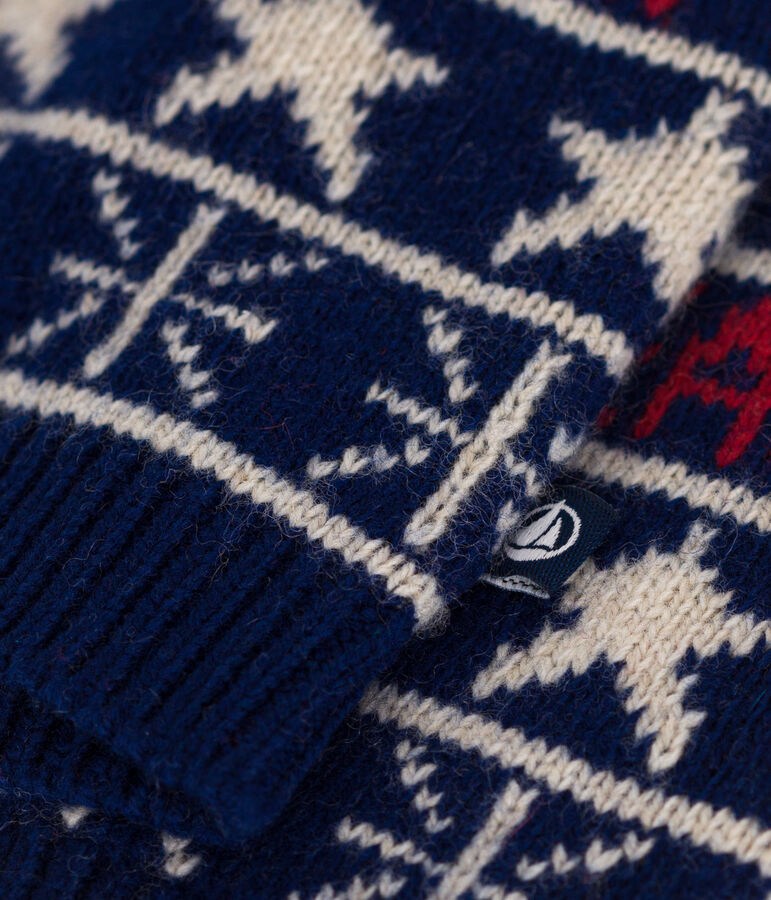 Baby knitted cardigan blue/multicolor