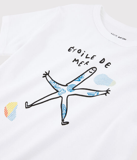 Serge Bloch child's T-shirt ECUME white