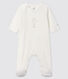 Baby's White Organic Cotton Sleepsuit
