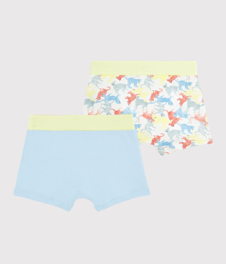 Boys' Cat Print Organic Cotton Boxer Shorts - 2-Pack multicolor