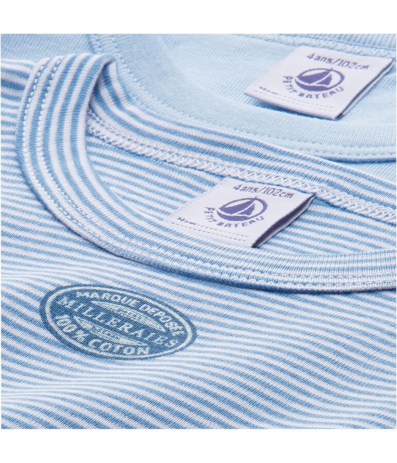 Lot de 2 t-shirts gar&ccedil;on ray&eacute;s milleraies . set