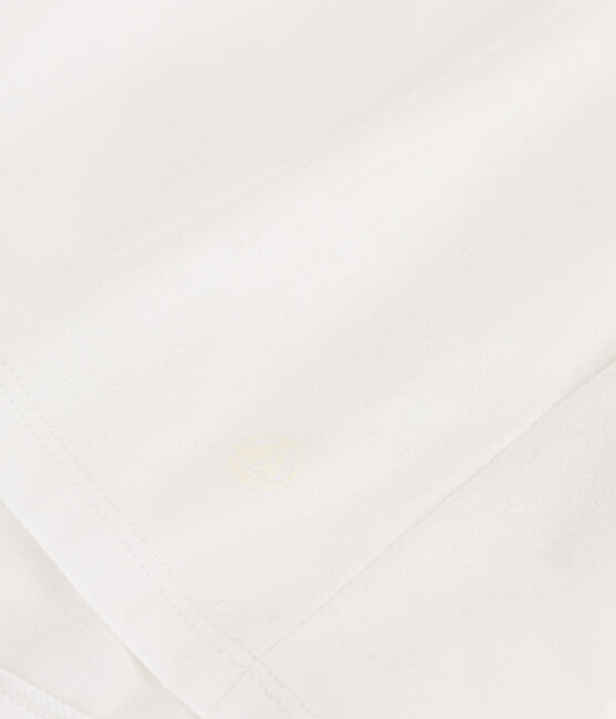 Women's The Straight long-sleeved V-necked fine jersey T-shirt ECUME white