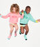 Child's Ribbed Hoody ESPERANZA green/MARSHMALLOW white