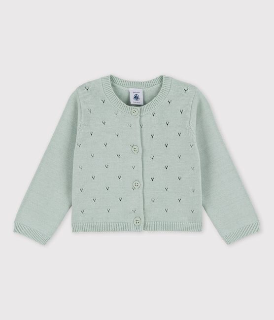 Babies' Sophisticated Knitted Cardigan HERBIER green