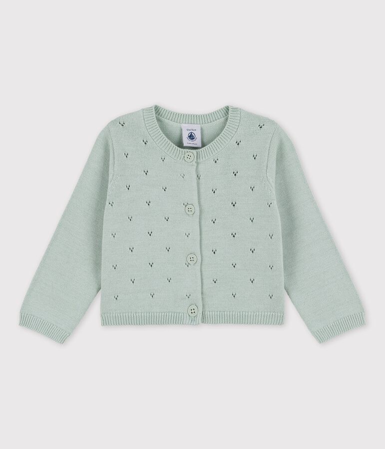 Babies' Sophisticated Knitted Cardigan green