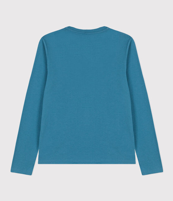 Women's Straight V-Neck Cotton T-Shirt POLOCHON blue