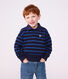 Children's stripy cotton polo neck sweatshirt
