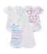 Set of 5 baby girls' short-sleeved bodysuits